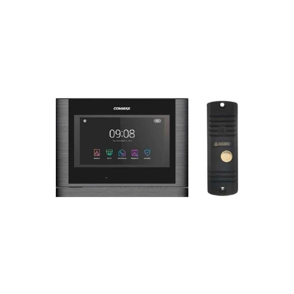 Комплект видеодомофона и вызывной панели COMMAX CMV-70MX(DarksilverBlackSmog)/AVC305B Комплект видеодомофона и вызывной панели COMMAX CMV-70MX(DarksilverBlackSmog)/AVC305B