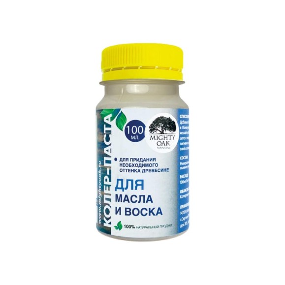 Колер-паста для масла и воска Mighty Oak К-60 (береза; 100 мл) MO123 Колер-паста для масла и воска Mighty Oak К-60 (береза; 100 мл) MO123