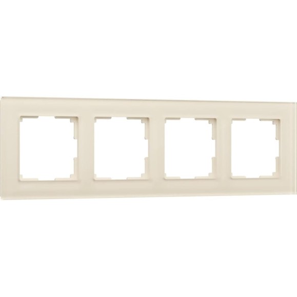 Рамка на 4 поста WERKEL W0041141/ Favorit (молочный, стекло) a058816