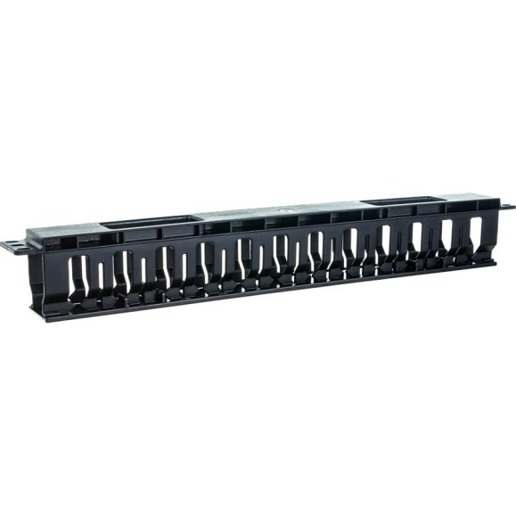 Кабельный организатор Hyperline CM-1U-D53-PL-COV пластиковый с крышкой, глубина 53 мм, 19" 481511 Кабельный организатор Hyperline CM-1U-D53-PL-COV пластиковый с крышкой, глубина 53 мм, 19" 481511