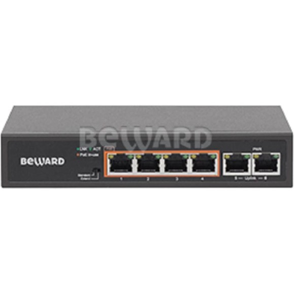 Неуправляемый коммутатор Beward ST-6HP4 6 портов 00000008021 Неуправляемый коммутатор Beward ST-6HP4 6 портов 00000008021