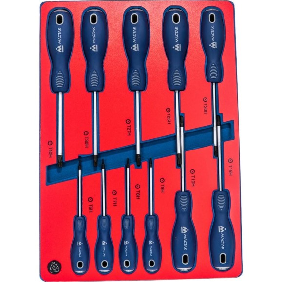 Набор отвёрток TORX, ложемент, 11шт МАСТАК 5-4411 Набор отвёрток TORX, ложемент, 11шт МАСТАК 5-4411