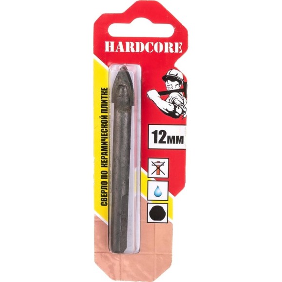 Сверло по керамической плитке 12 мм Hardcore 153012 Сверло по керамической плитке 12 мм Hardcore 153012