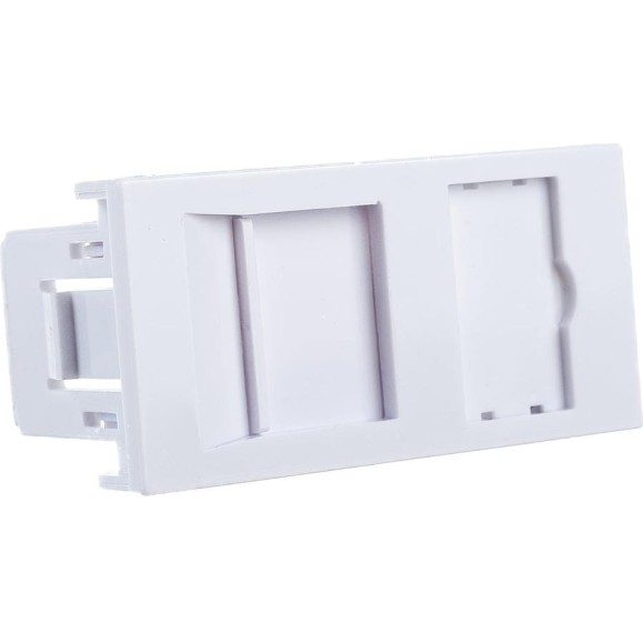 Вставка 45x22,5 аналог Mosaic для 1 модуля формата Keystone Jack со шторкой Hyperline SIP2-1K-M45-22.5 35206 Вставка 45x22,5 аналог Mosaic для 1 модуля формата Keystone Jack со шторкой Hyperline SIP2-1K-M45-22.5 35206