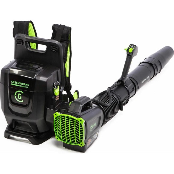 Бесщеточный аккумуляторный ранцевый воздуходув GreenWorks GC82B13 82 В 2406407 Бесщеточный аккумуляторный ранцевый воздуходув GreenWorks GC82B13 82 В 2406407