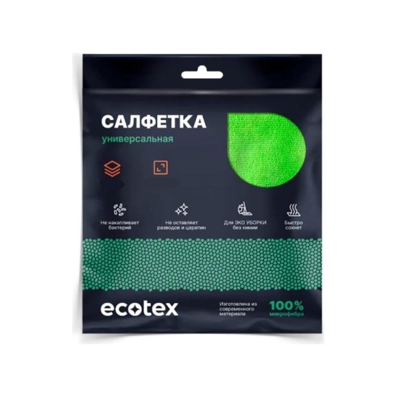 Салфетка Ecotex 40x40 см, плотность 220 г/м2, 1 шт., оверлок ET4040/220В1 Салфетка Ecotex 40x40 см, плотность 220 г/м2, 1 шт., оверлок ET4040/220В1