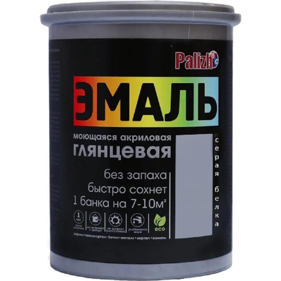 Акриловая эмаль Palizh (глянцевая; №610 серая белка; 1 кг) 11606907 Акриловая эмаль Palizh (глянцевая; №610 серая белка; 1 кг) 11606907