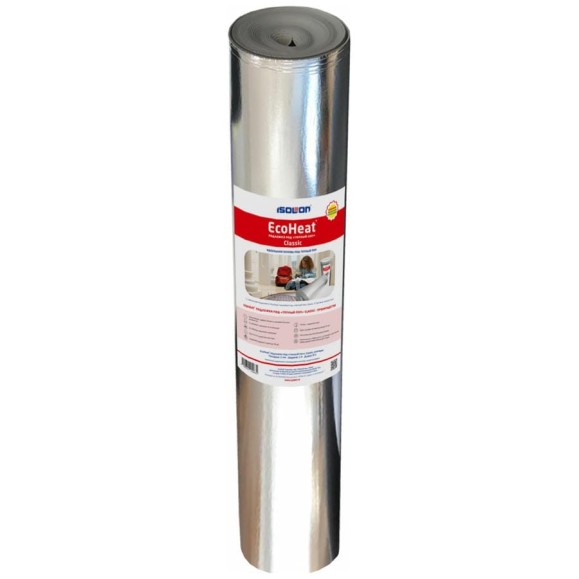 Подложка под "Теплый пол" EcoHeat (2 мм; 1x8 м) 4690642014662 Подложка под "Теплый пол" EcoHeat (2 мм; 1x8 м) 4690642014662