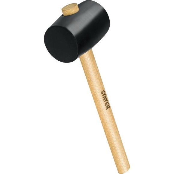 Чёрная резиновая киянка STAYER 340 г 20505-55 Чёрная резиновая киянка STAYER 340 г 20505-55