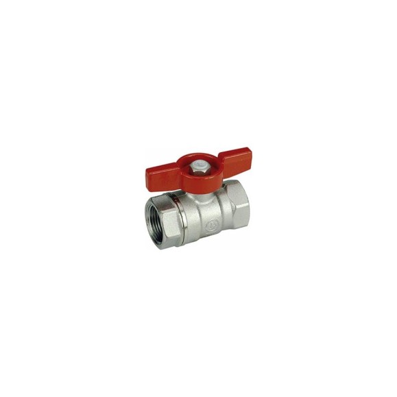 Шаровой кран Giacomini, R251D, 3/4, ВВ, ручка-бабочка красная, хромированный R251X004 Шаровой кран Giacomini, R251D, 3/4, ВВ, ручка-бабочка красная, хромированный R251X004