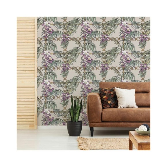 Фотообои ООО Ортограф Flowers and chain beige 2.58x2.7 м OT-G_34230