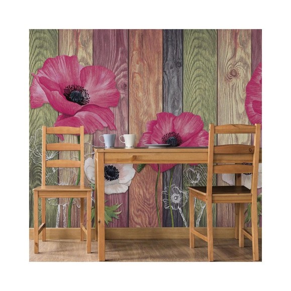 Фотообои ООО Ортограф Poppies and texture 3.97x2.7 м OF_34082 Фотообои ООО Ортограф Poppies and texture 3.97x2.7 м OF_34082