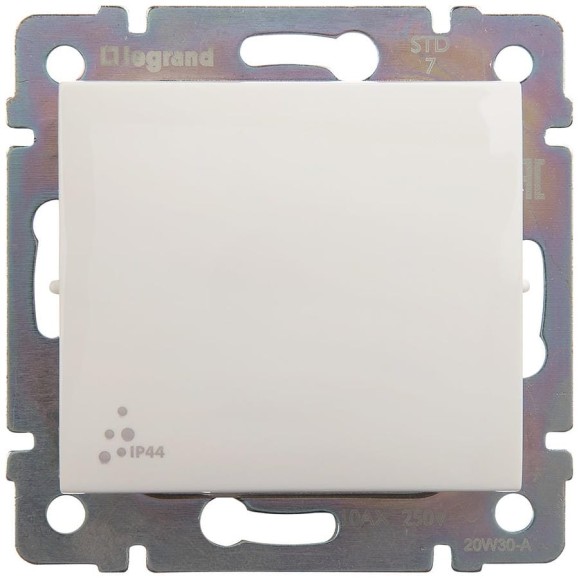 Переключатель Legrand перекрёстный одноклавишный IP44 Legrand Valena 10А 250В схема 7 винтовые зажимы белый 770097 Переключатель Legrand перекрёстный одноклавишный IP44 Legrand Valena 10А 250В схема 7 винтовые зажимы белый 770097