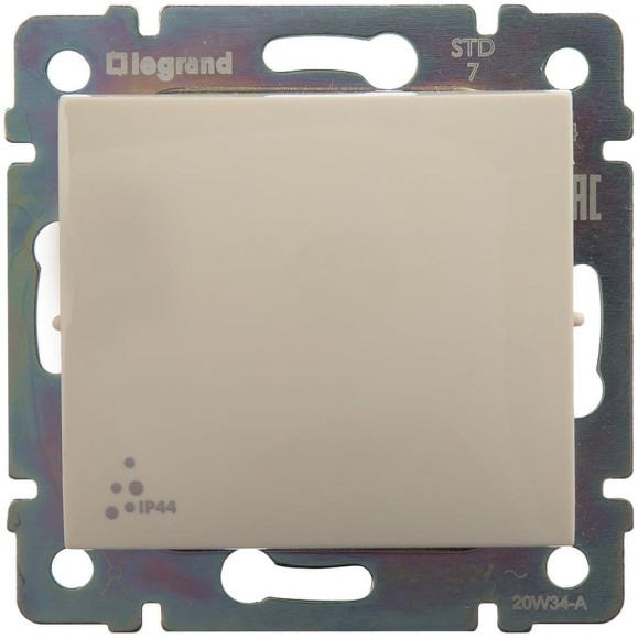 Переключатель Legrand перекрёстный одноклавишный IP44 Legrand Valena 10А 250В схема 7 винтовые зажимы слоновая кость 774197 Переключатель Legrand перекрёстный одноклавишный IP44 Legrand Valena 10А 250В схема 7 винтовые зажимы слоновая кость 774197