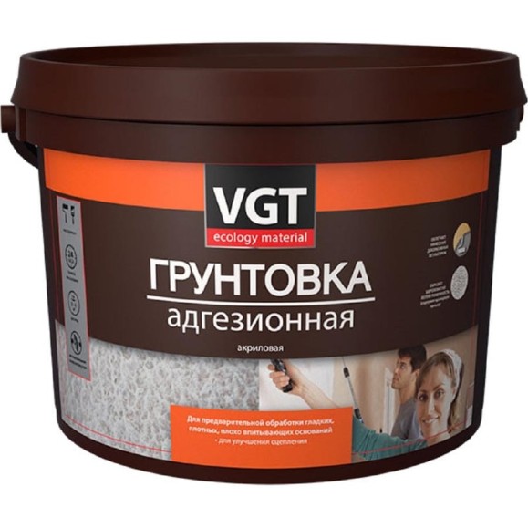 Грунт VGT ВД-АК-0301 адгезионный, ведро 8 кг 11607670 Грунт VGT ВД-АК-0301 адгезионный, ведро 8 кг 11607670