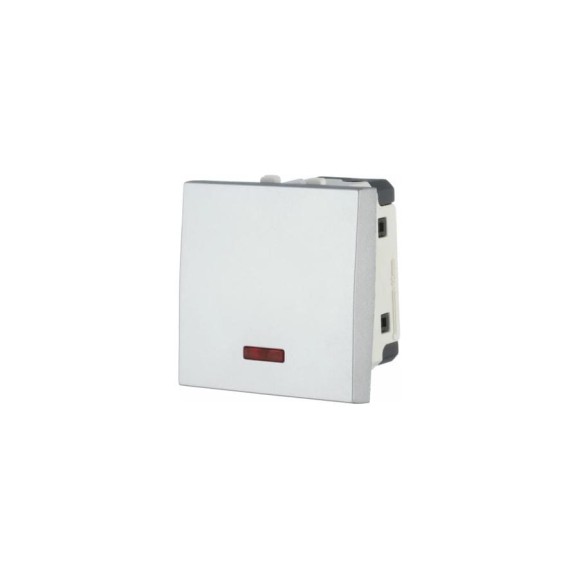 1-клавишный выключатель LK Studio с индикатором 45x45 (сх.1L) 16 A. 250 B серебристый металлик LK45 850903-1 1-клавишный выключатель LK Studio с индикатором 45x45 (сх.1L) 16 A. 250 B серебристый металлик LK45 850903-1