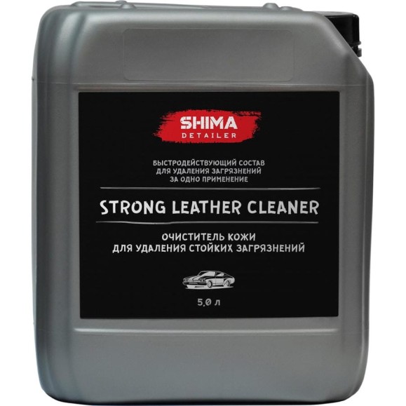Очиститель кожи для удаления стойких загрязнений SHIMA DETAILER STRONG LEATHER CLEANER 5 л 4603740920193