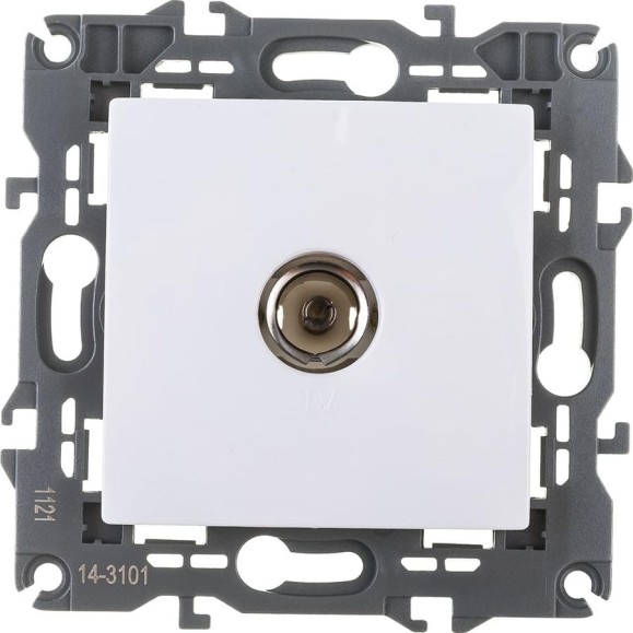 Розетка TV ЭРА 14-3101-01 одиночная, IP20, Elegance, белый Б0034290 Розетка TV ЭРА 14-3101-01 одиночная, IP20, Elegance, белый Б0034290