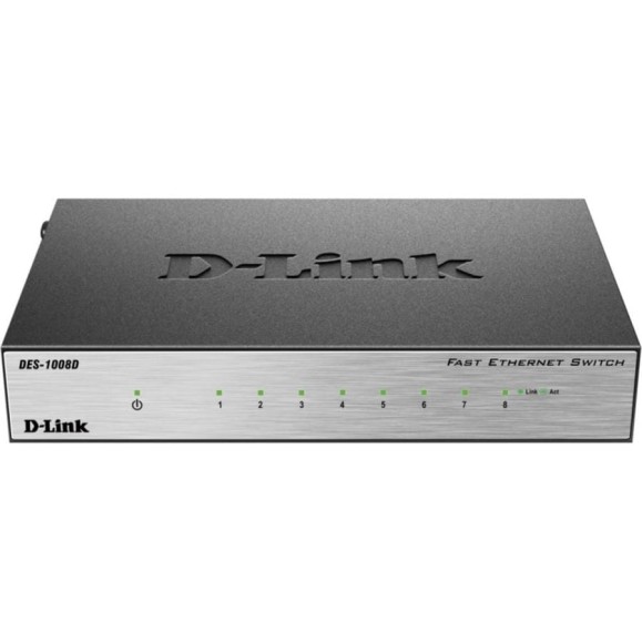 Неуправляемый коммутатор с 8 портами d-link 10/100Base-TX DES-1008D/L2B Неуправляемый коммутатор с 8 портами d-link 10/100Base-TX DES-1008D/L2B