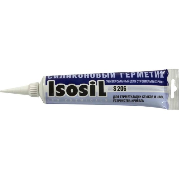 Герметик силиконовый нейтральный Isosil S206, черный, 115 мл 2060708 Герметик силиконовый нейтральный Isosil S206, черный, 115 мл 2060708