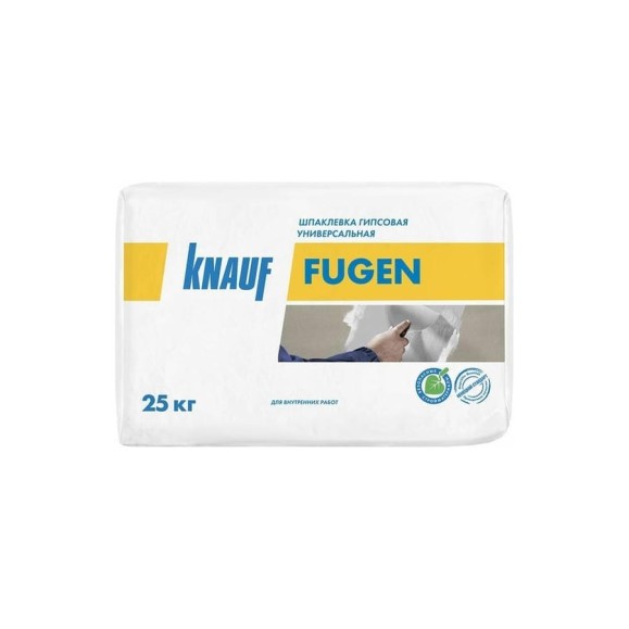 Шпаклевка гипсовая Knauf Фуген, 25 кг, универсальная Шпаклевка гипсовая Knauf Фуген, 25 кг, универсальная