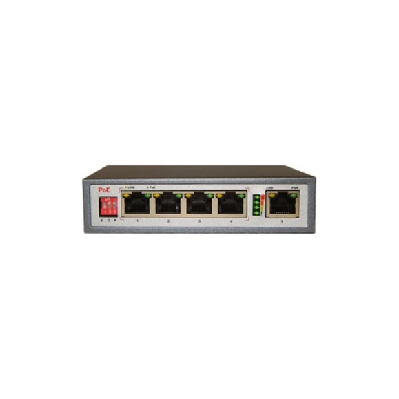 PoE коммутатор СomOnyx 4 PoE, 1 Uplink c Watchdog и грозозащитой CO-SWP5C 200-018