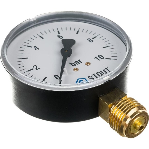 Манометр радиальный Корпус Dn 80 мм, 1/2" STOUT RG008Q0C19GGHC