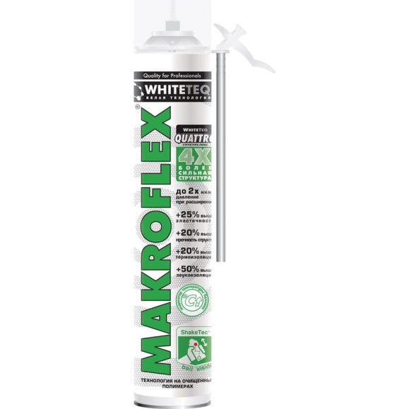 Пена монтажная WhiteTeq СТД, MAKROFLEX 750мл 2598467 Б0051749 Пена монтажная WhiteTeq СТД, MAKROFLEX 750мл 2598467 Б0051749