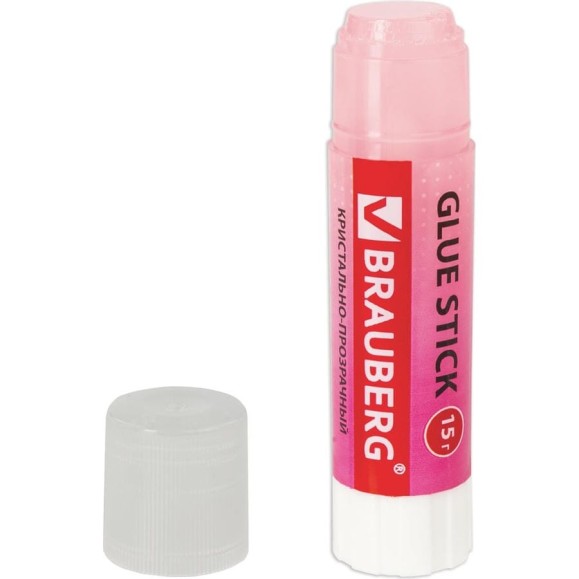 Клей-карандаш BRAUBERG COLOR Crystal 15 г, прозрачный, ассорти 227969 Клей-карандаш BRAUBERG COLOR Crystal 15 г, прозрачный, ассорти 227969
