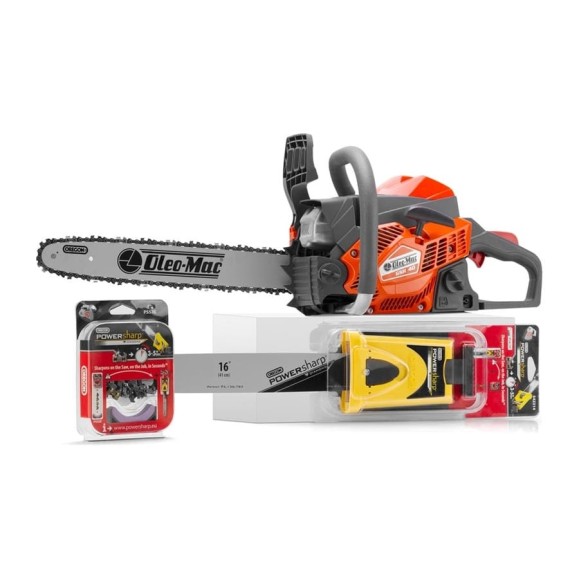 Бензопила Oleo-Mac GSH 40 16", 3/8, 1.3 мм + комплект PowerSharp шина 16”, 5033-9001E1PS16