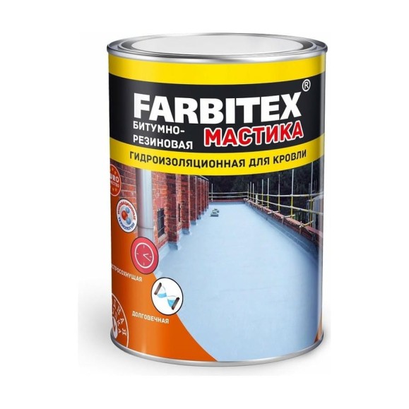 Битумно-резиновая мастика Farbitex 8 кг 4300010222 Битумно-резиновая мастика Farbitex 8 кг 4300010222