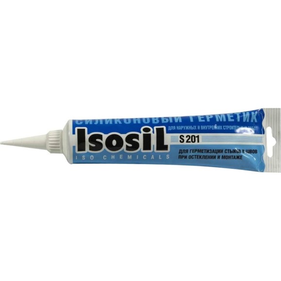 Герметик силиконовый универсальный Isosil S201, серый, 115 мл 2010908 Герметик силиконовый универсальный Isosil S201, серый, 115 мл 2010908
