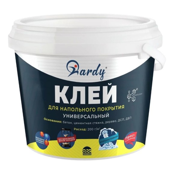 Универсальный клей для напольных покрытий ABC FARBEN HARDY 7 кг 4300007626 Универсальный клей для напольных покрытий ABC FARBEN HARDY 7 кг 4300007626