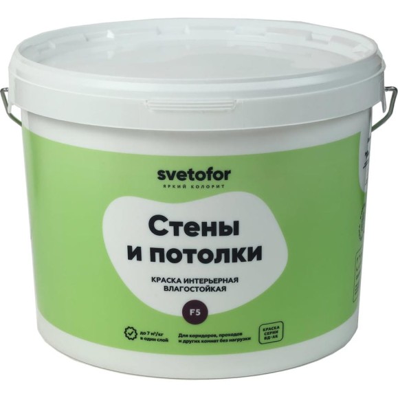 Краска Светофор F5 влагостойкая Супербелая 3 кг ЗОР00007297 Краска Светофор F5 влагостойкая Супербелая 3 кг ЗОР00007297