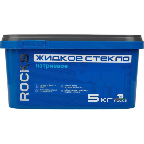 Жидкое стекло ROCKS 5 кг 034 Жидкое стекло ROCKS 5 кг 034