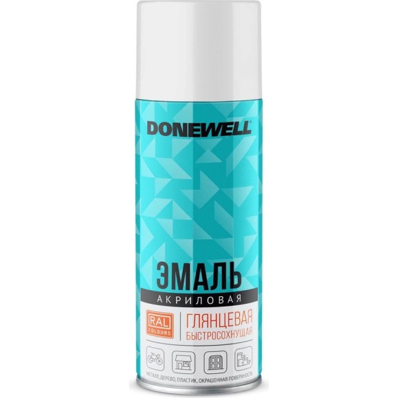 Эмаль универсальная акриловая DONEWELL RAL 9003 белая глянцевая DW-A9003 Эмаль универсальная акриловая DONEWELL RAL 9003 белая глянцевая DW-A9003