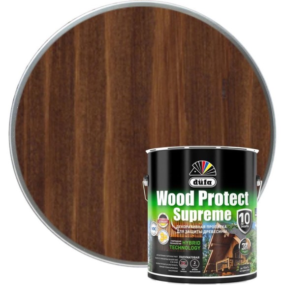 Пропитка Dufa WOOD PROTECT Supreme, орех 2,5 л МП00-008391