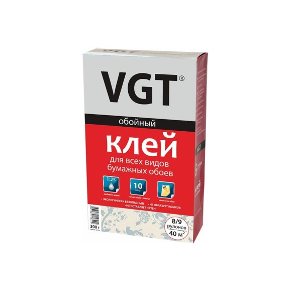 Клей для бумажных обоев сухой VGT 0,3 кг 11607687 Клей для бумажных обоев сухой VGT 0,3 кг 11607687