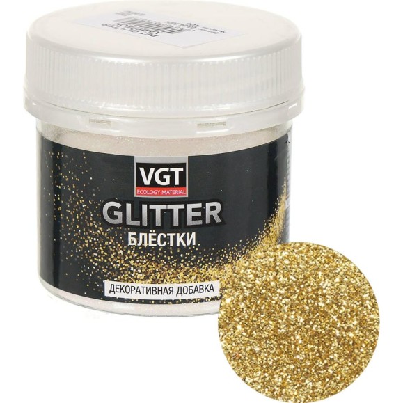 Сухие блёстки VGT PET GLITTER (золото) 0,05 кг 11607574 Сухие блёстки VGT PET GLITTER (золото) 0,05 кг 11607574