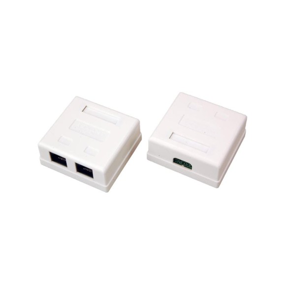 Сетевая розетка LAN REXANT на стену, 2 гнезда RJ-45 (8Р8С), 5e категории 06-0105-C Сетевая розетка LAN REXANT на стену, 2 гнезда RJ-45 (8Р8С), 5e категории 06-0105-C