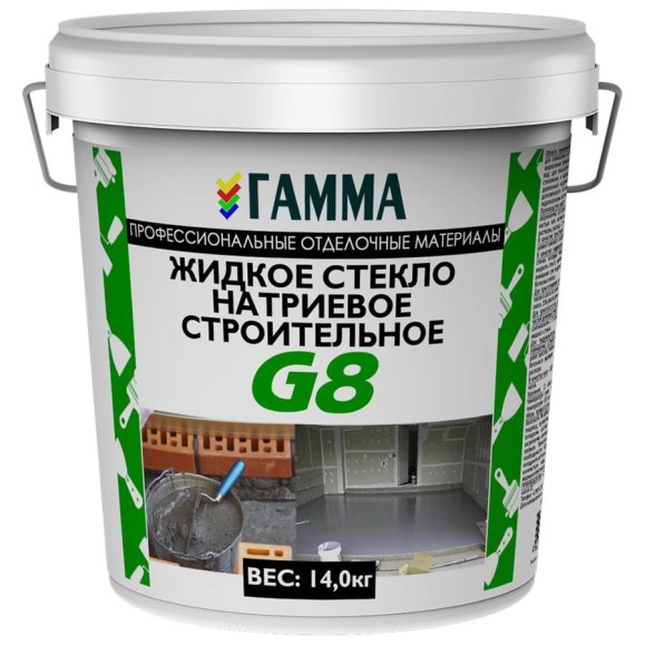 Жидкое стекло ГАММА G8 14 кг 233983 Жидкое стекло ГАММА G8 14 кг 233983