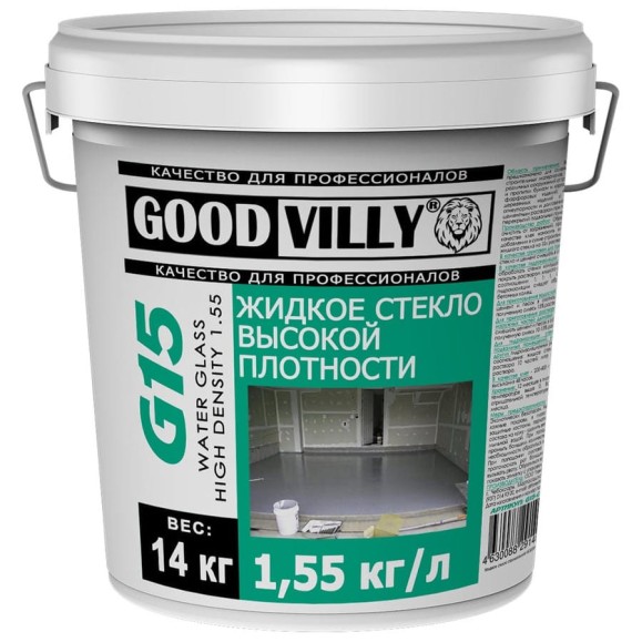 Жидкое стекло ГАММА Good Villy G15 14 кг 233962 Жидкое стекло ГАММА Good Villy G15 14 кг 233962