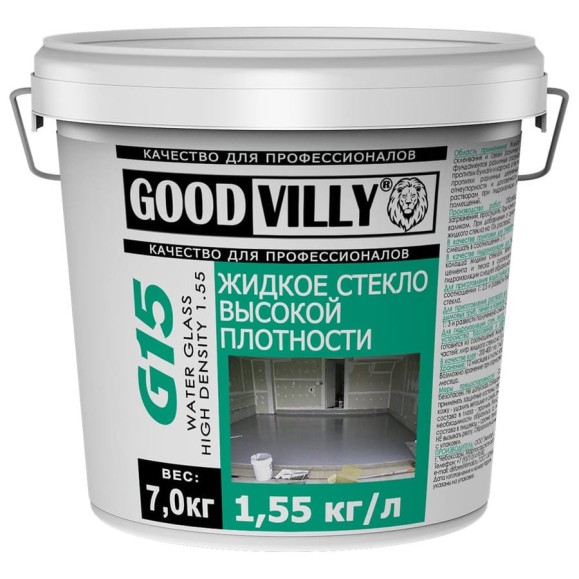 Жидкое стекло ГАММА Good Villy G15 7 кг 233961 Жидкое стекло ГАММА Good Villy G15 7 кг 233961