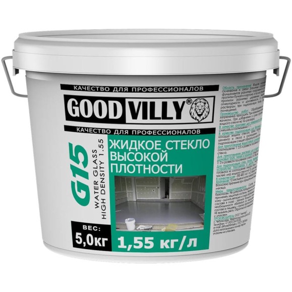 Жидкое стекло ГАММА Good Villy G15 5 кг 233960 Жидкое стекло ГАММА Good Villy G15 5 кг 233960