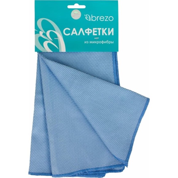 Гладкие салфетки BREZO ромбовидное плетение, микрофибра, цвет голубой, 3 шт., арт. 95414 Гладкие салфетки BREZO ромбовидное плетение, микрофибра, цвет голубой, 3 шт., арт. 95414