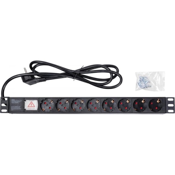 Блок розеток Netlink NL, 220V, 16A, 8гн с фильтром, 19 дюймов, с разъемом IEC 60320 C14 УТ000003923 Блок розеток Netlink NL, 220V, 16A, 8гн с фильтром, 19 дюймов, с разъемом IEC 60320 C14 УТ000003923