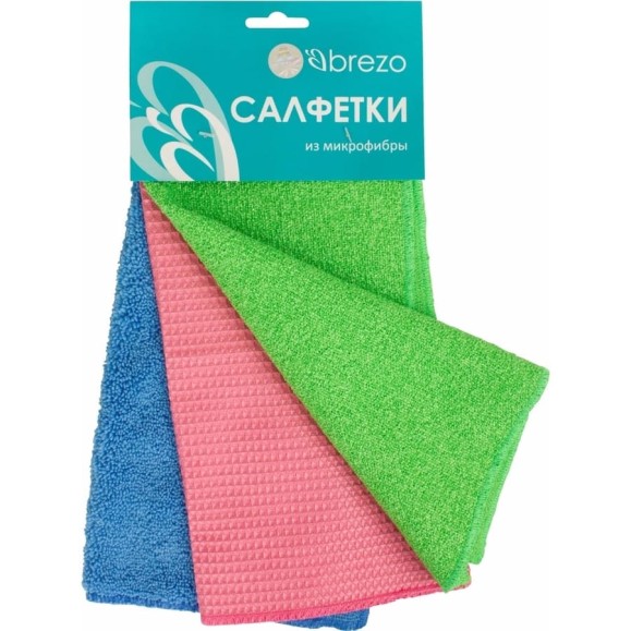 Набор салфеток для кухни BREZO абразивная, вафельная, махровая, арт. 95417 Набор салфеток для кухни BREZO абразивная, вафельная, махровая, арт. 95417