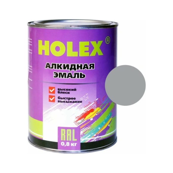 Алкидная автоэмаль Holex 7040 RAL серая, 0.8 кг HAS-59298 Алкидная автоэмаль Holex 7040 RAL серая, 0.8 кг HAS-59298