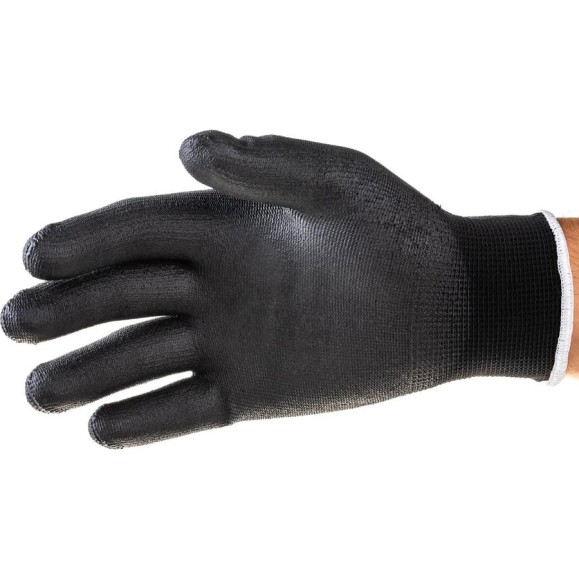 Нейлоновые перчатки с полиуретановым покрытием S. GLOVES TAXO черные, размер 07 31614-07 Нейлоновые перчатки с полиуретановым покрытием S. GLOVES TAXO черные, размер 07 31614-07