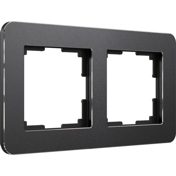 Рамка на 2 поста WERKEL W0022608 Platinum черный алюминий a059213 Рамка на 2 поста WERKEL W0022608 Platinum черный алюминий a059213